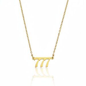 Angel Number 777 Stainless Steel Necklace